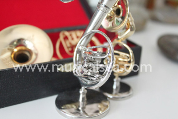 Miniature Golden Sousaphone Musical Instrument